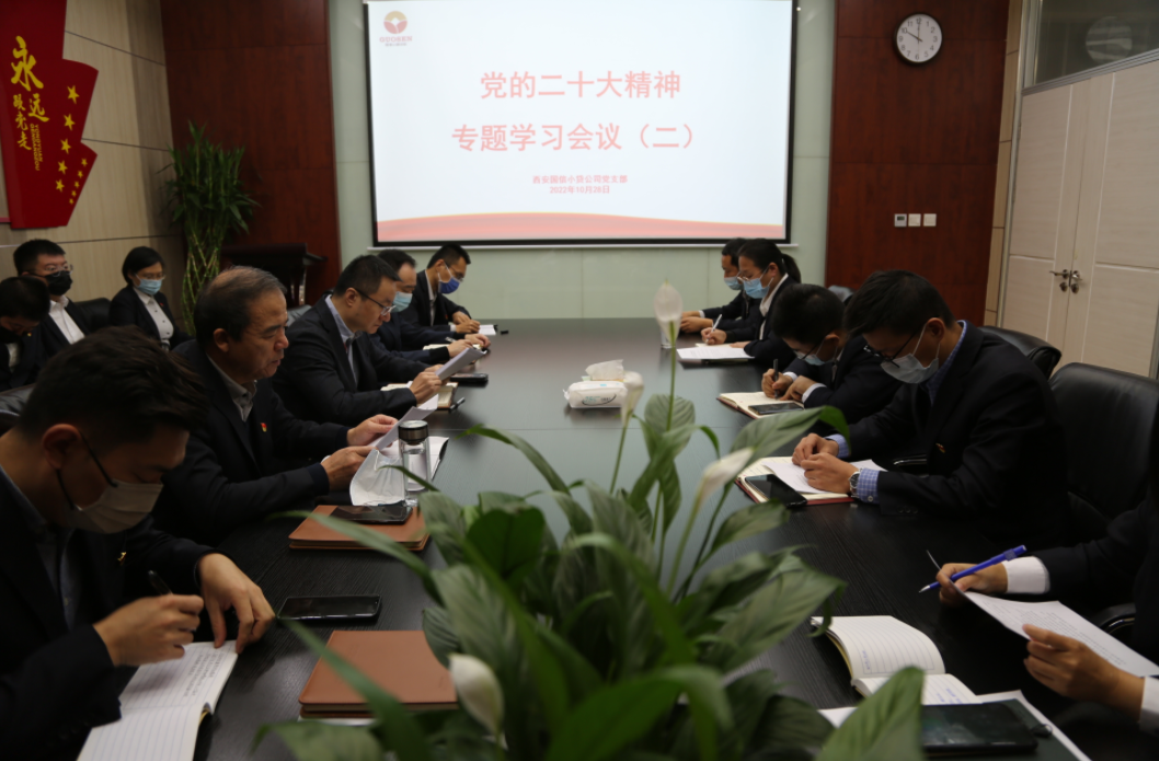 國信小貸黨支部召開黨的二十大精神專題學習會議(二)